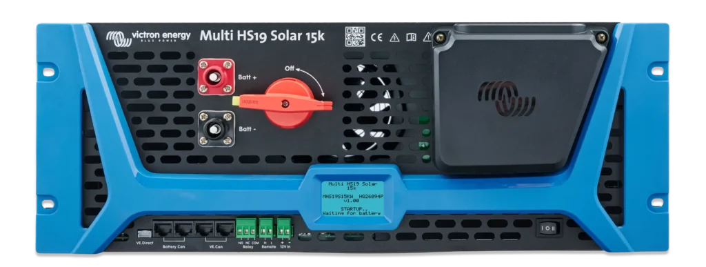 Victron Multi HS19 Solar 15k inversor cargador trifásico de alta tensión vista frontal